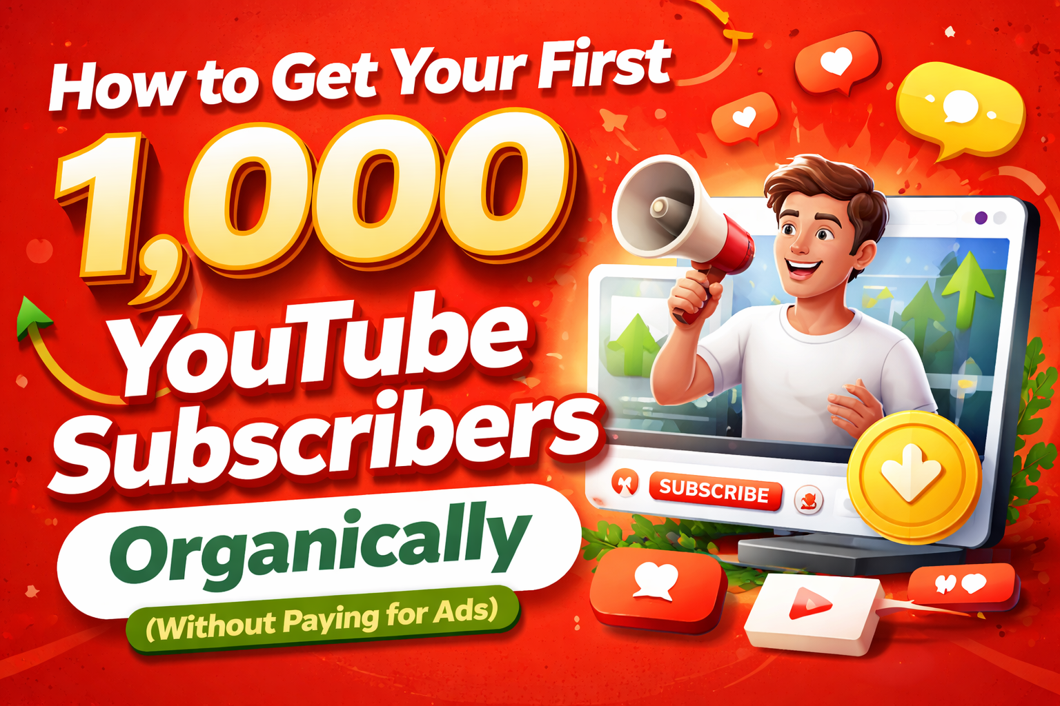 How to Get Your First 1,000 YouTube Subscribers Organically (Without Paying for Ads)